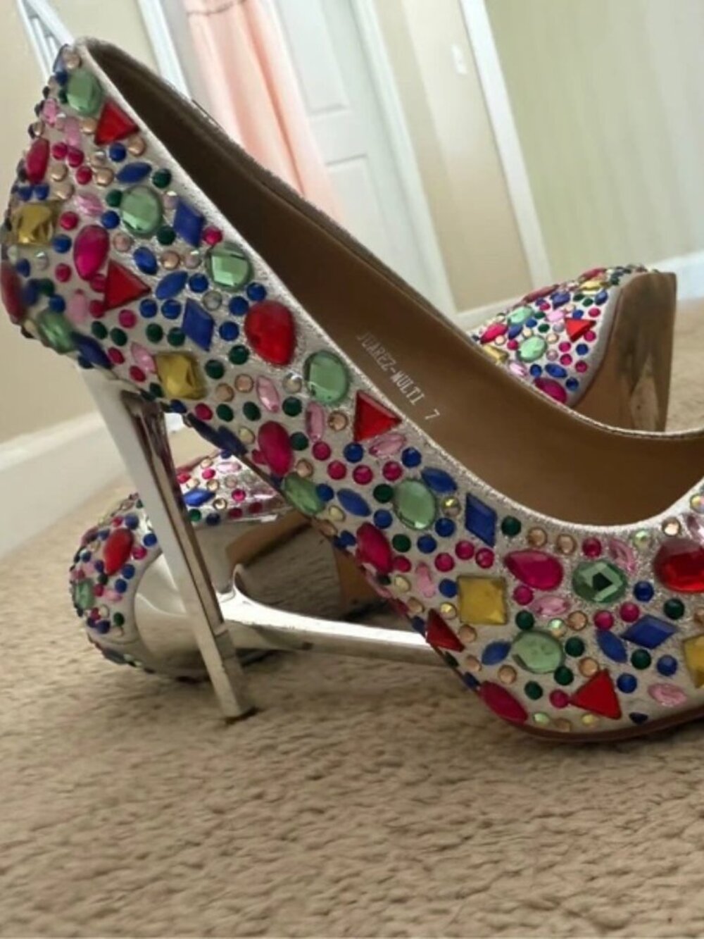 Azalea Wang Multicolor Rhinestone Pumps - Picture 3 of 4